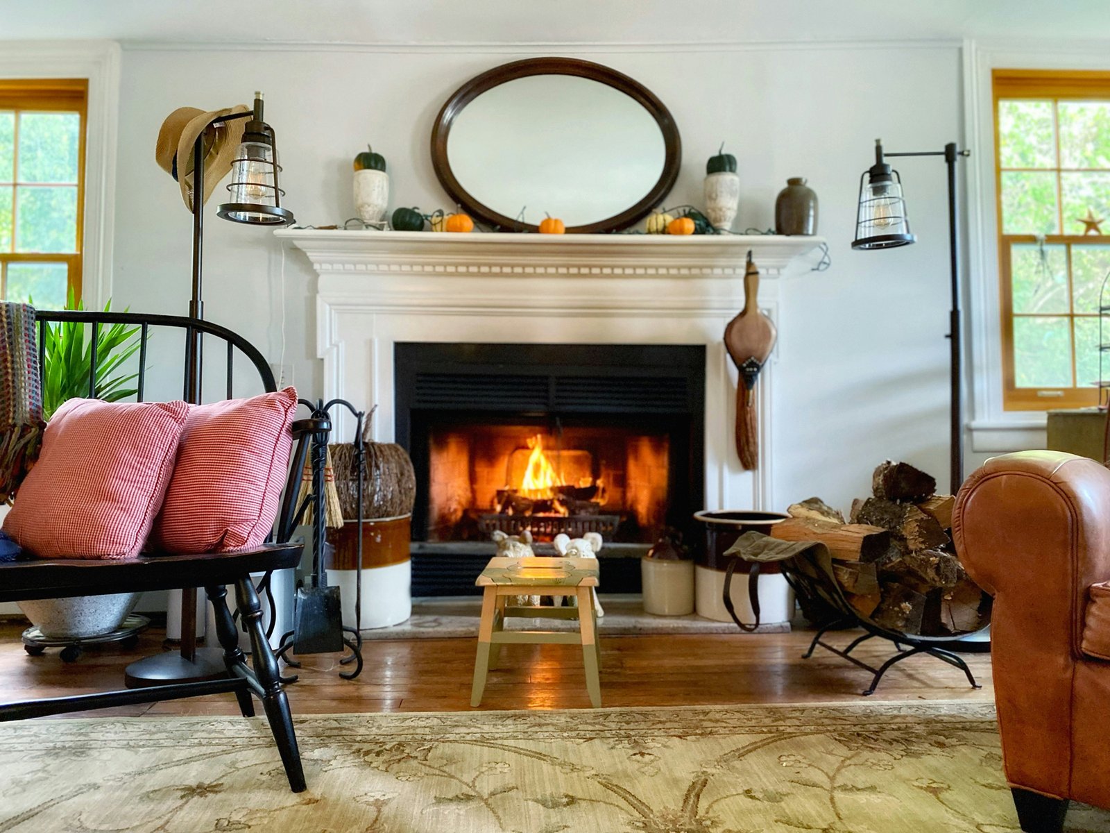 Verfärbter Schornstein im Wohnraum